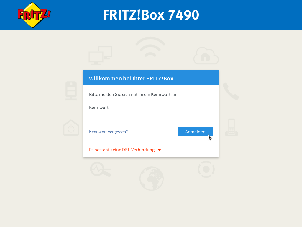 FRITZ!Box - Anmeldung - Es besteht keine DSL-Verbindung