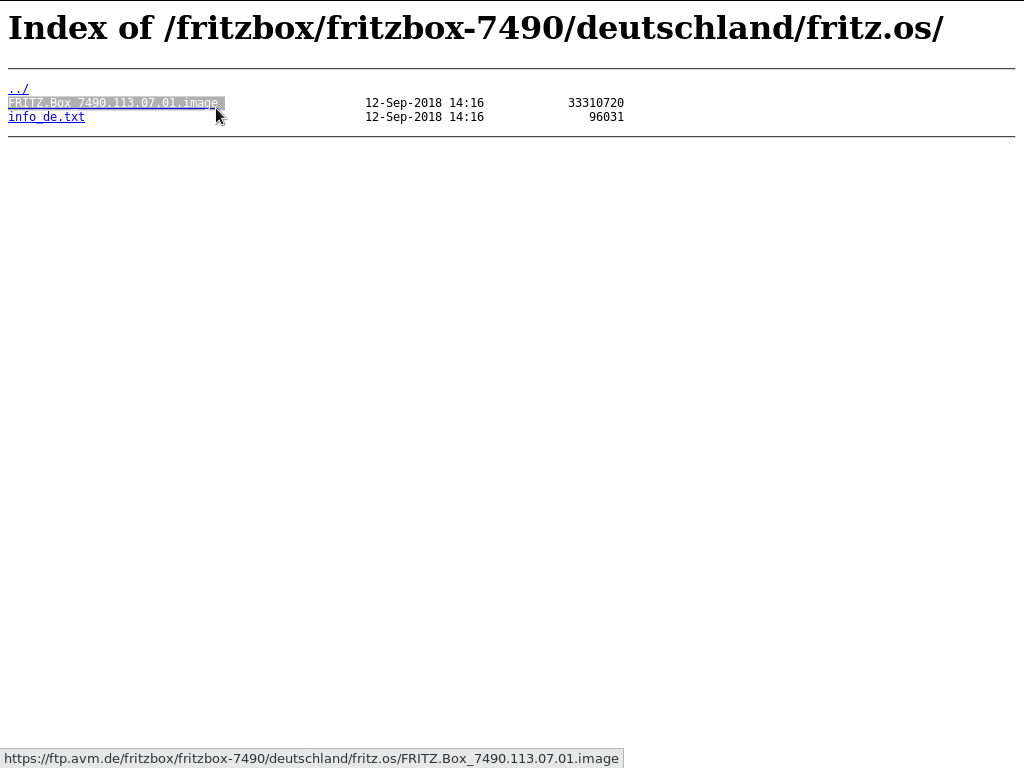 FTP-Server AVM - fritzbox-7490 - deutschland - fritz.os - image
