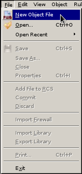 Firewall Builder - File - New Object File