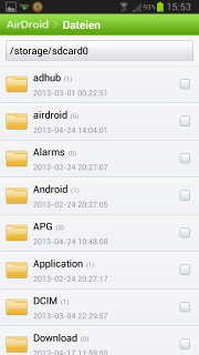 App - Airdroid - Werkzeuge - Dateien