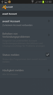 app - avast! - Einstellungen - avast! Account