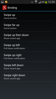 App - Swipe Home Button - Einstellungen - Binding (Gestenbedeutung/einstellungen)
