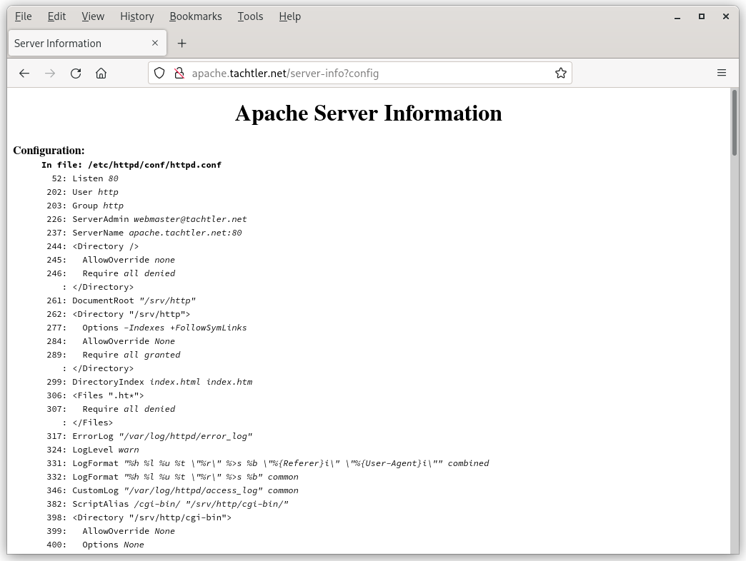 ArchLinux - Apache HTTP Server - Mozilla Firefox - /server-info?config