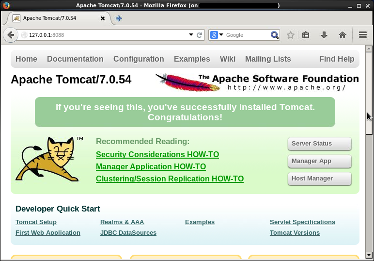 Apache Tomcat - Standard ROOT-Anwendung
