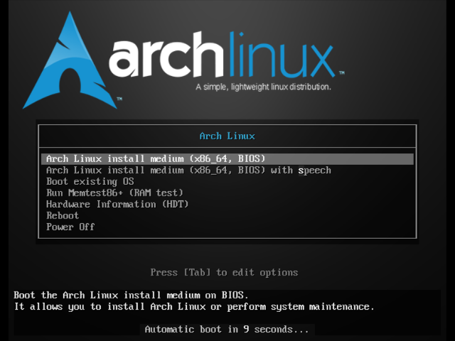 ArchLinux - ISO - Boot