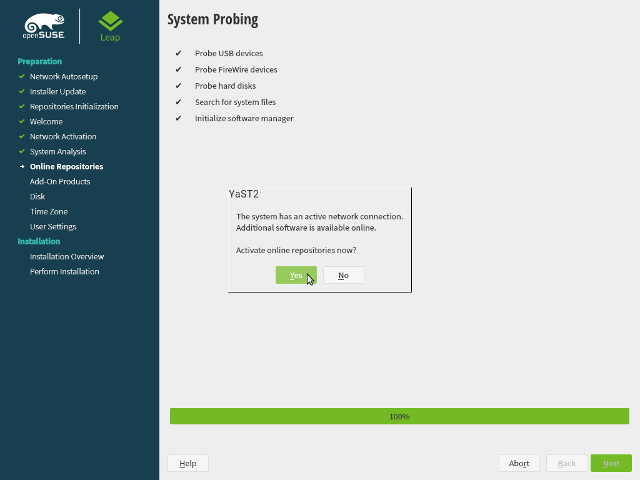 openSUSE Leap 15.1 - DVD - Aktivierung von online Repositories