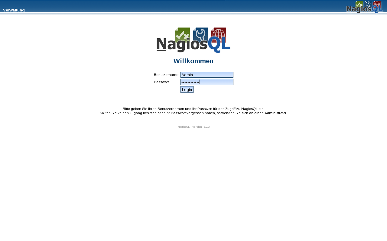 NagiosQL - Login